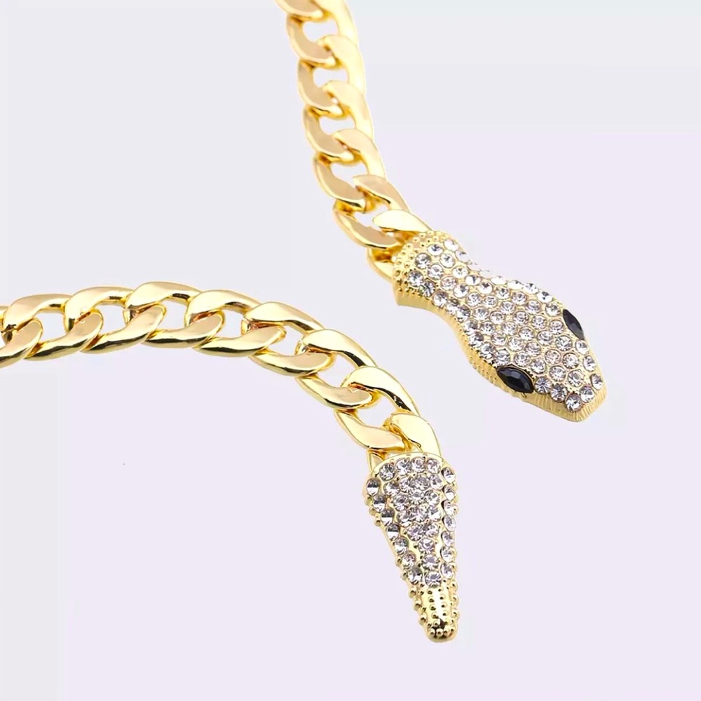 ✨Chunky Snake Cuban Lariat Necklace✨ - Picture 3 of 5